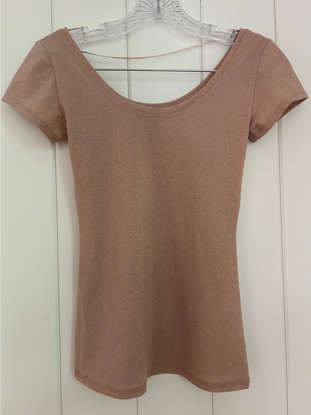 VTG 2000s Wet Seal Metallic Rose Gold Top XS McBling Indie Sleaze Cyber Goth